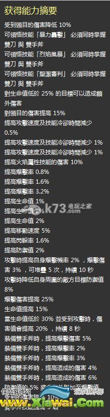 幻想神域双手斧双刀流职业加点分析