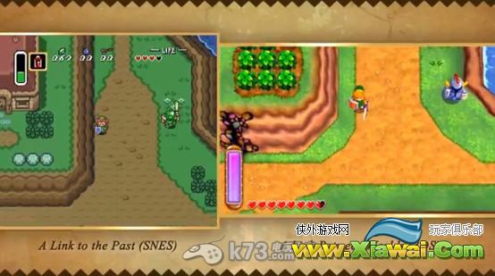 3ds《塞尔达传说众神的三角力量2》与原版实机画面对比