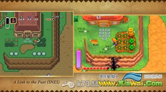 3ds《塞尔达传说众神的三角力量2》与原版实机画面对比