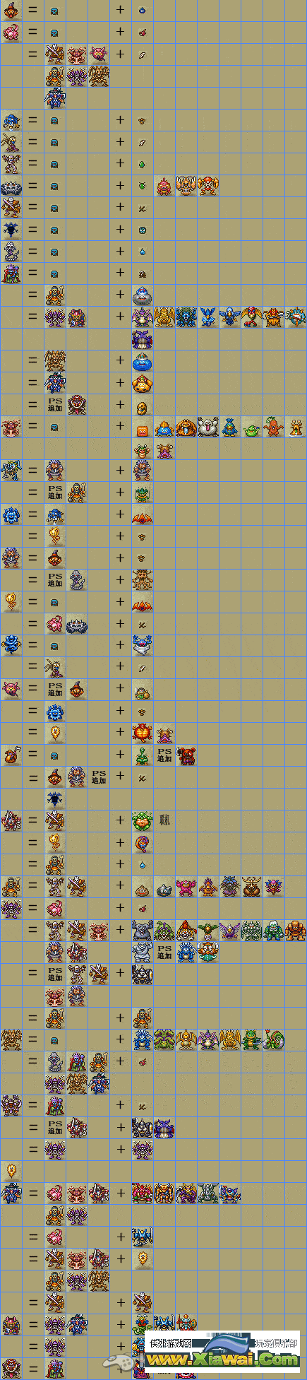 勇者斗恶龙1+2怪物合成树状图表