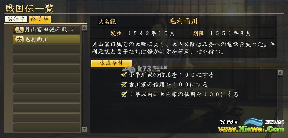 信长之野望14威力加强版战国传岛津/毛利/伊达家攻略