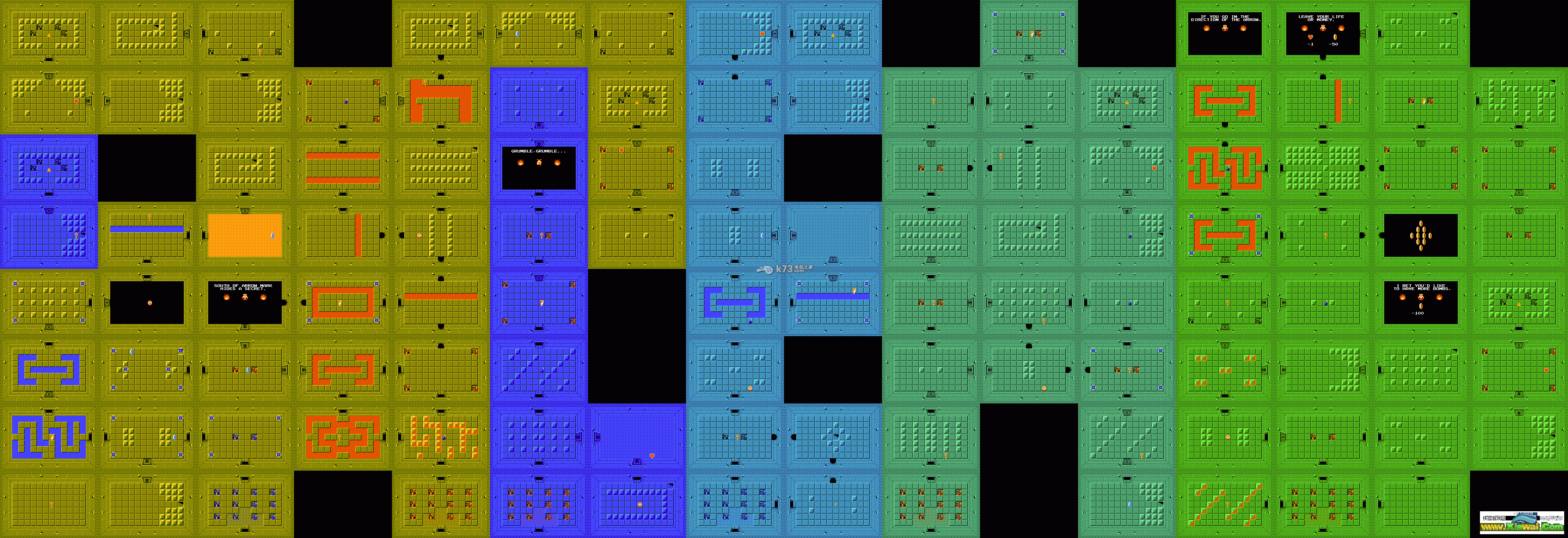 塞尔达传说1里模式迷宫集合A地图