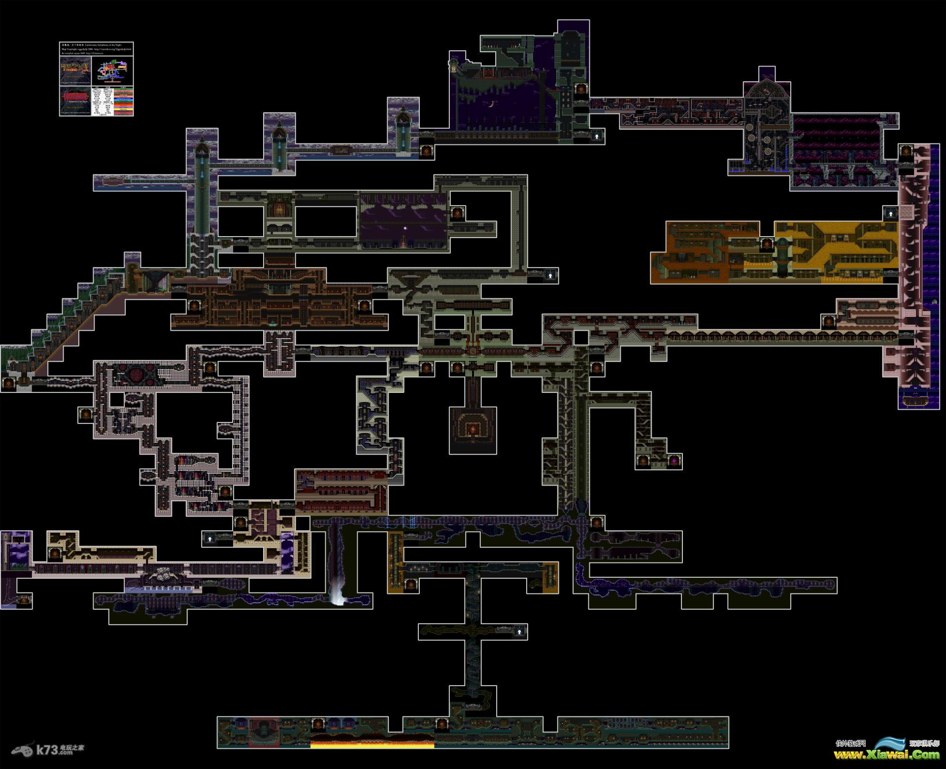 恶魔城月下夜想曲全迷宫地图