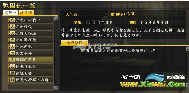 信长之野望14威力加强版织田醍醐花见怎么玩