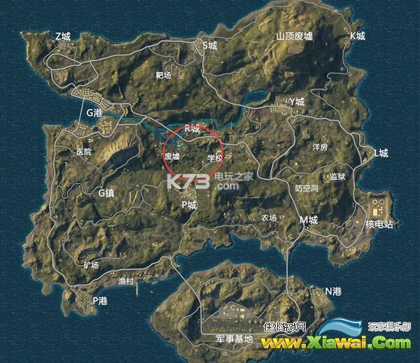 刺激战场海岛中心区域户外卡点攻略