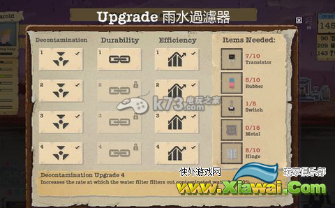 庇护所sheltered过滤器升级心得