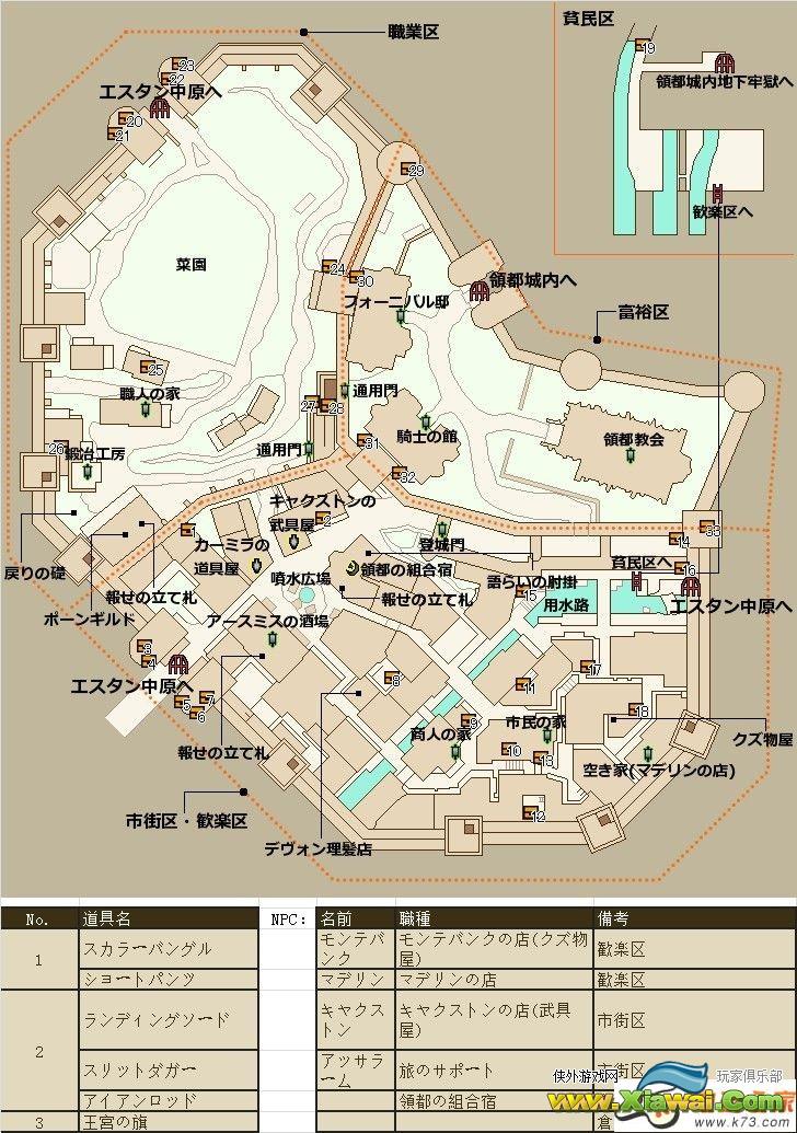 龙之信条黑暗觉者世界、城镇宝物分布地图