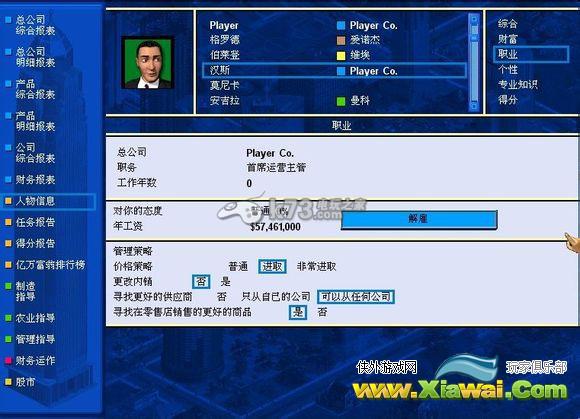 金融帝国2首席运营主管利润设置