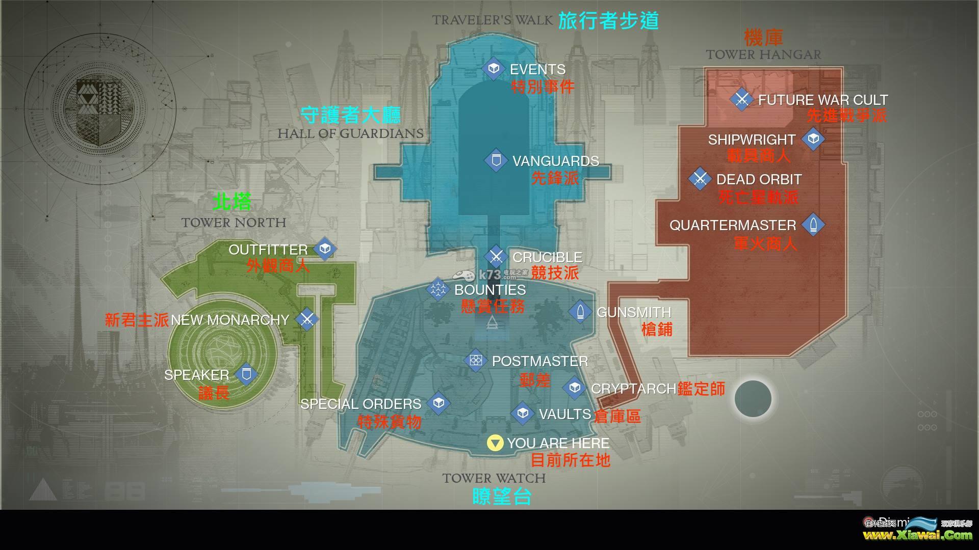 命运destiny Tower及NPC介绍