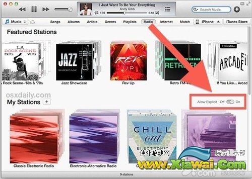 如何关闭iTunes Radio歌词自动过滤功能