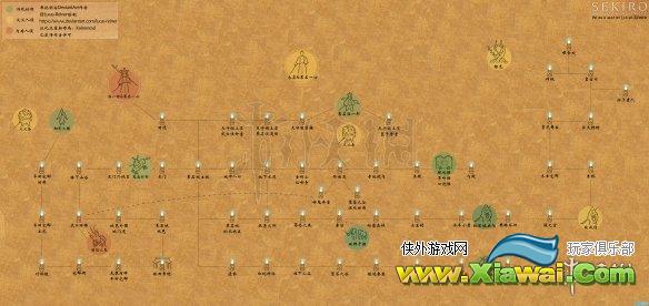 《只狼影逝二度》大地图路线分享 中文大地图一览